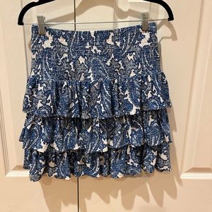 MICHAEL Michael Kors blue & white tiered skirt, size XS
